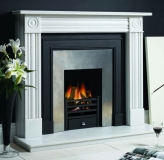 Belgravia Cast Front with polished insert and Georgian Mantel